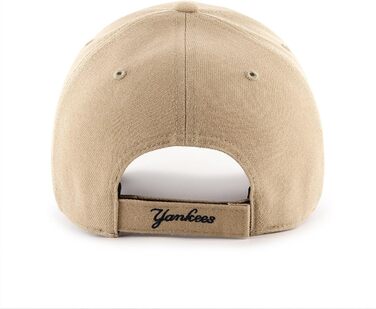 Кепка бейсболка MLB 47 з регульованим розміром, закритий козирок, логотип команди, універсальний розмір, бежевий/хакі