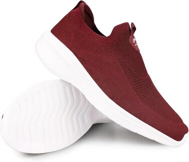 Чоловічі кросівки без шнурівків Slip-on, сітка, дихаючі, легкі, для бігу та повсякденного носіння (44 EU, Червоний)