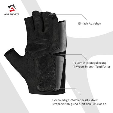 Фитнес рукавички AQF для силових тренувань, бодібілдингу, важкої атлетики, тренувань у залі, чоловічі та жіночі, чорні, XL
