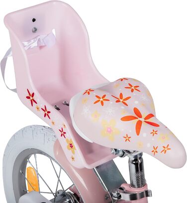 Дитячий велосипед JOYSTAR Einhorn 12/14/16/18 дюймів для дівчаток 3-9 років з додатковими колесами, підставкою, кошиком і сидінням для ляльки