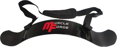 MuscleForge Арм Бластер для біцепса, ізолятор м'язів рук, тренажер для бодібілдингу та силових тренувань, чорний