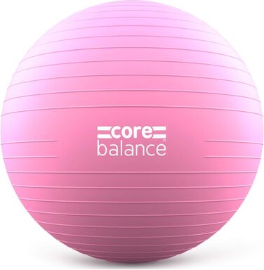 Фітнес-гімнастичний м'яч Core Balance 85 см, рожевий, для йоги, вагітних, з насосом, проти вибуху