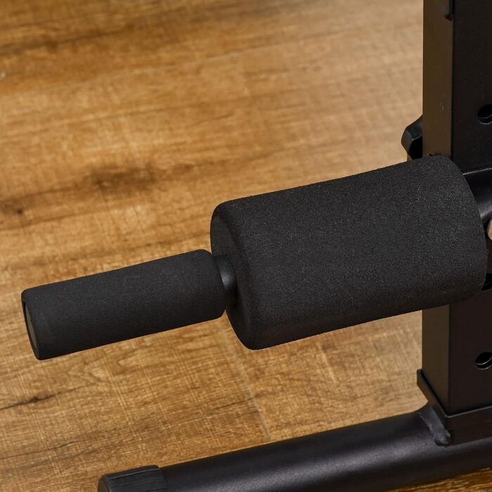 HOMCOM Складана та регульована лавка для пресу, багатофункціональна гімнастична лавка з м'якою спинкою, 47x139x51-69см, чорно-червона