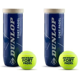 М'ячі для падел-тенісу Dunlop Fort Padel (3 шт.) – сертифіковані FIP, жовті