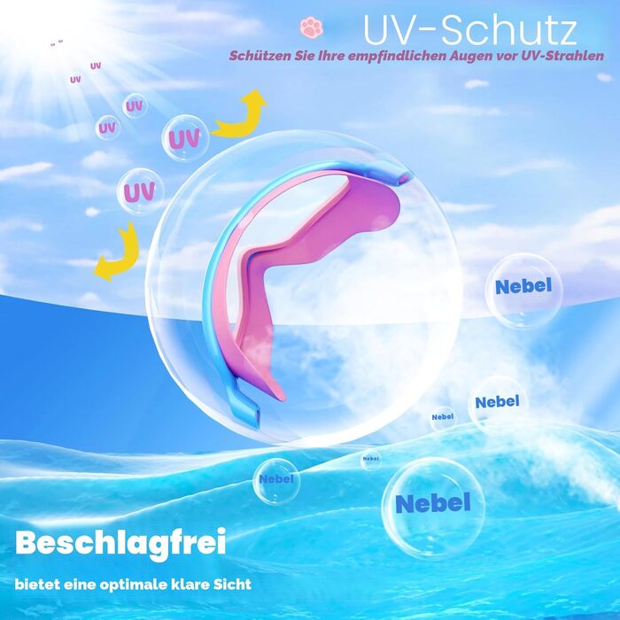 Дитячі окуляри для плавання COOLOO, 2 шт. для дітей 4-14 років, антизапарні, з UV-захистом, без витоку, регульовані силіконові окуляри для плавання для дітей, дівчаток, хлопчиків, рожевий/блакитний + рожевий