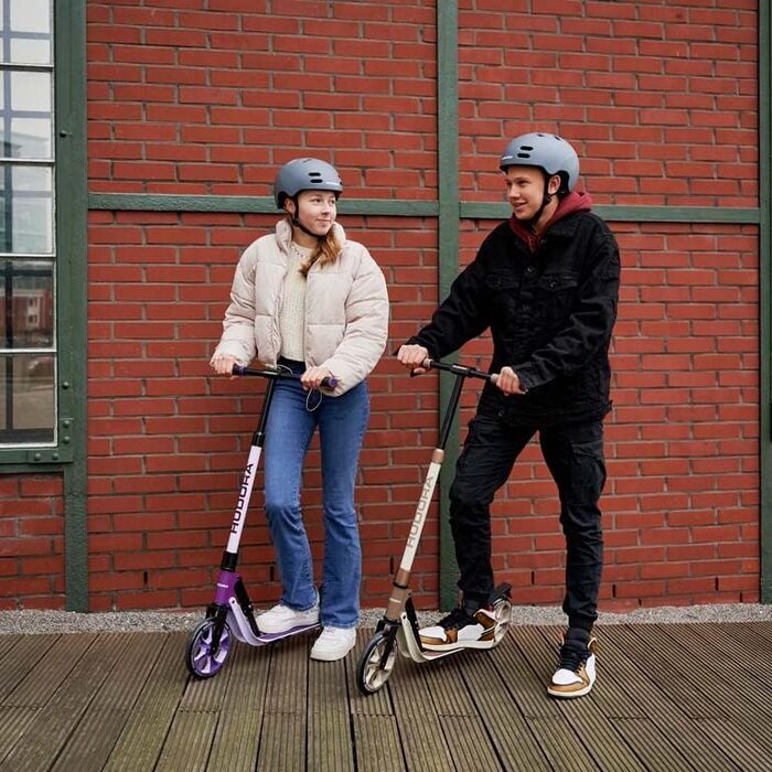 Самокат HUDORA BigWheel 205 Advanced з алюмінію, складаний, регульований, до 100 кг, для дітей, підлітків і дорослих