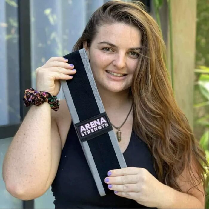 Стрічки для фітнесу Arena Strength Fabric - набір для тренування сідниць та ніг | Стрічки опору для стегон | Зручний набір з інструкцією та сумкою (X-Strong, сірий, рожевий)