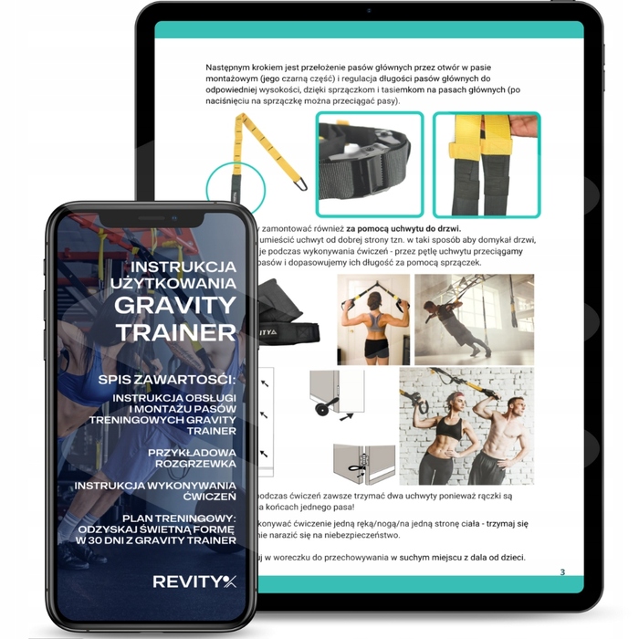 Тренувальна стрічка Revity Gravity Trainer 280 см, 1-160 кг, багатоколірна