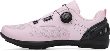 Жіночі велотуфлі для шосе та гірського велосипеда з поворотним диском, неслизькі, легкі, рожеві, 41 EU