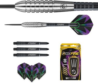 Дротики Winmau Foxfire Profi Wolfram Steeltip з комплектом оперень і стрижнів
