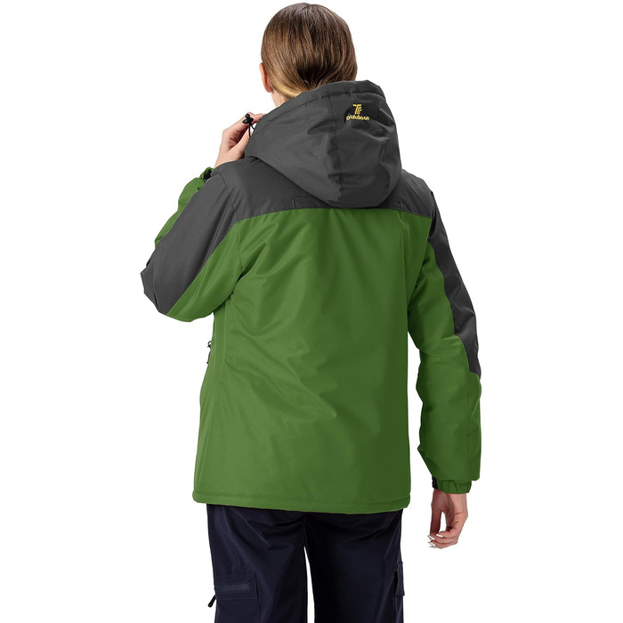 Жіноча зимова куртка YSENTO: водонепроникна, софтшелл, флісова, функціональна з капюшоном, білий (S, зелений)