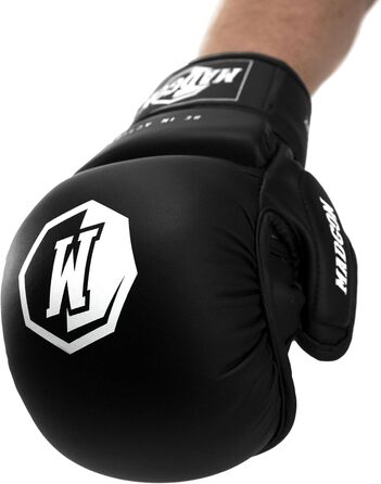 MADGON рукавички для MMA та спарингу з товстою підкладкою, для боксу, кікбоксингу, бойових мистецтв, з мішечком, преміум матеріал