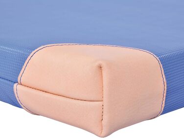 Гімнастичний мат Grevinga 200x100x6 см, синій, з шкіряними кутами