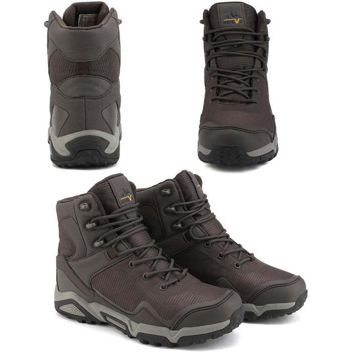 Чоловічі трекінгові черевики NORTIV 8, водонепроникні, для хайкінгу (44 EU, Коричневий)