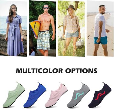 Чоловічі та жіночі аквашузи SAGUARO для плавання та відпочинку на природі, швидковисихаючі, розмір 37-47 EU (46/47 EU, Saphir)