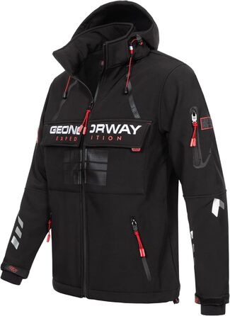 Чоловіча куртка-вітровка Geographical Norway Softshell на осінь-зиму, водонепроникна спортивна куртка, чорна, розмір M
