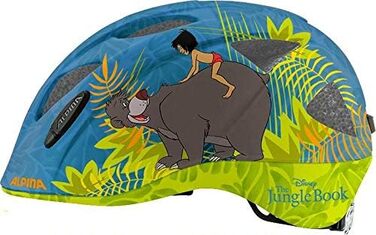 Дитячий велосипедний шолом ALPINA XIMO Jungle Book, легкий, ударостійкий, з LED-підсвіткою, 47-51 см, глянцевий