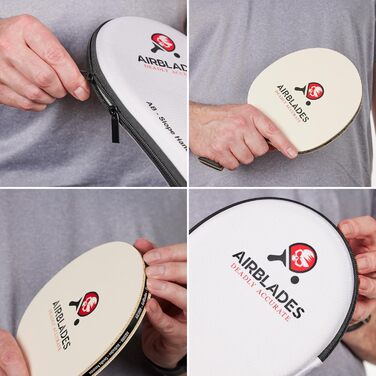 Професійний пінг-понговий ракетковий набір AirBlades 3 Sterne з жорстким кейсом | Ракетка для настільного тенісу з ергономічною ручкою | 5 дерев'яних шаришок та преміум-гумою