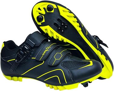 Велосипедні черевики для чоловіків та жінок MTB, Radsport, Mountainbike, кросівки, дихаючі, Outdoor, сумісні з SPD (47 EU, Жовті)