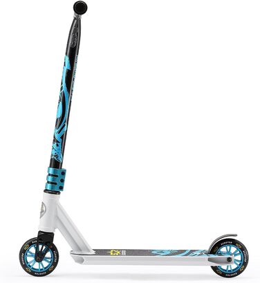 Трюковий самокат STAR SCOOTER Pro Sport 110 мм для дітей від 5 років, алюмінієвий, біло-синій, HIC компресія