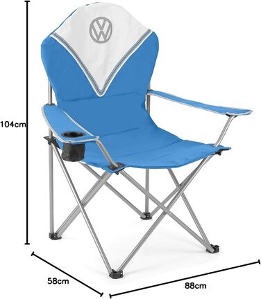 Складний туристичний стілець Volkswagen T1 Bulli Deluxe - Board Masters, 105 см, блакитний