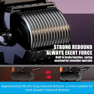 Ролер для пресу Ab Roller з підтримкою ліктів, тренажер для пресу з автоматичним відскоком, ролер для пресу з килимком для колін для чоловіків та жінок, тренування пресу на подвійних колесах, стабільний, чорний