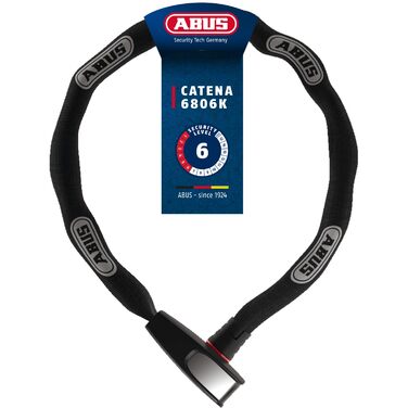 Ланцюговий замок для велосипеда ABUS Catena 6806K, загартована сталь, рівень безпеки 6, чорний, 85 см