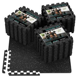 Bemaxx Килимок для фітнесу та спорту 18 шт (EVA/гума) - Puzzle Mat, килимок під тренажер, захист підлоги, 5.01 м²