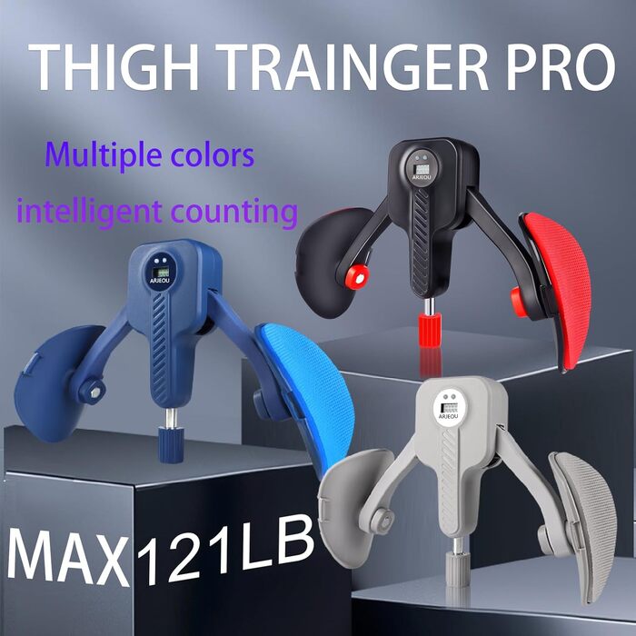 Тренажер для внутрішньої поверхні стегна Thigh Master: регулювання 0.0-49.9 кг, для жінок та чоловіків, бежевий