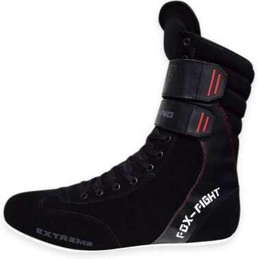 Боксерські черевики FOX-FIGHT Extreme з натуральної шкіри, професійні, чорні (41 EU)