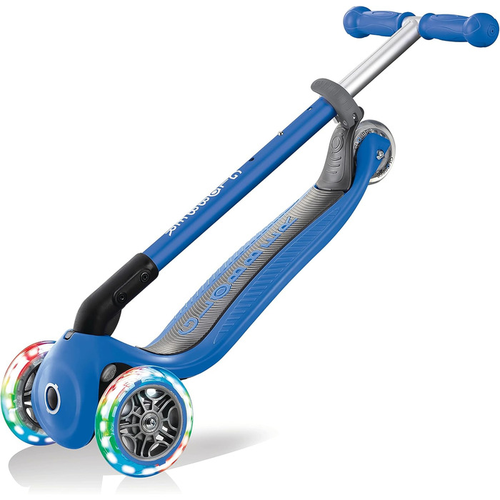 Дитячий самокат GLOBBER Primo Foldable Lights, 3-колісний, LED колеса, регульована висота, колеса 120/80 мм, ABEC 5