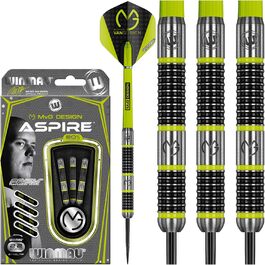 Дротики WINMAU Michael Van Gerwen MvG Aspire із вольфраму зі сталевим вістрям, призмовими крилами та нейлоновими держателями