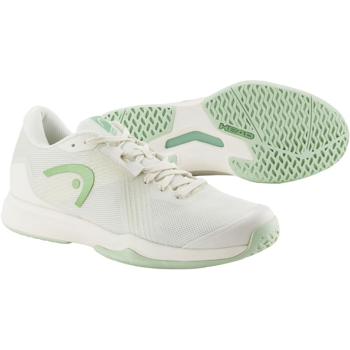 Жіночі тенісні кросівки HEAD Sprint Team 4.0, 36 EU, білий/світло-зелений