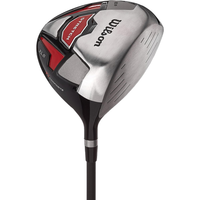 Гольф-набір для початківців Wilson, повний комплект з 10 ключок та сумкою для перенесення, чоловічий, для правші, розмір XL, чорний/сірий/червоний, WGG157548