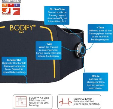 EMS тренажер для спини Bodify Pro - Розвантажувач спини, масажер для м'язів спини. Розвиток м'язів, покращення постави. Для чоловіків та жінок. Оригінал.