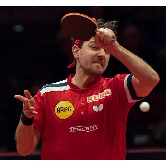 Настільний тенісний ракетка Butterfly Timo Boll Bronze 85010 для хобі та амбіційних гравців, ITTF сертифікований гумовий наклад Addoy, увігнута ручка, натуральне дерево