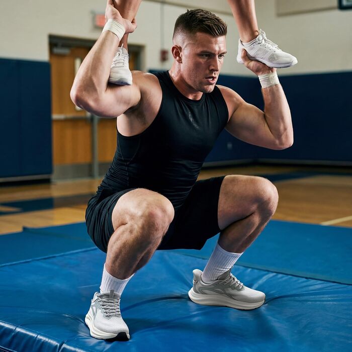 Чоловічі спортивні кросівки ALLSWIFIT для бігу та фітнесу, сірі, slip-on, з підтримкою своду стопи та амортизацією, дихаючі, розмір 42 EU