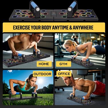 Багатофункціональна дошка для віджимань 24 в 1 — тренажер для силових тренувань та спалення жиру вдома, для чоловіків та жінок