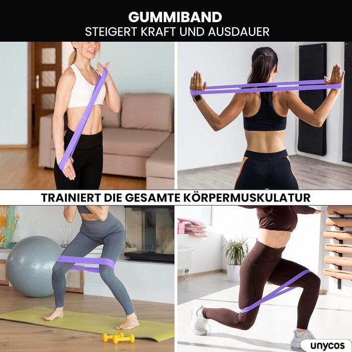 Набір для масажу та реабілітації Unycos: ролер для фасції, фітнес-гумки, масажний м'яч, стік для реабілітації, мотузка для формування, сумка для зберігання (Чорний/Лідний)