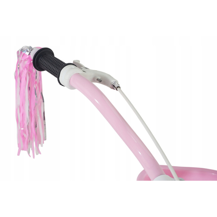 Дитячий велосипед 16 дюймів для дівчинки з ручкою-штовхачем, бічними колесами та кошиком Kimet