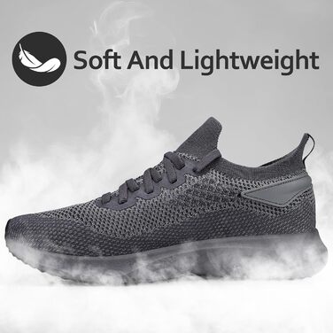 Чоловічі кросівки для занять спортом та бігу. Легкі, дихаючі, модель Slip-on. Колір: темно-сірий, розмір: 40 EU