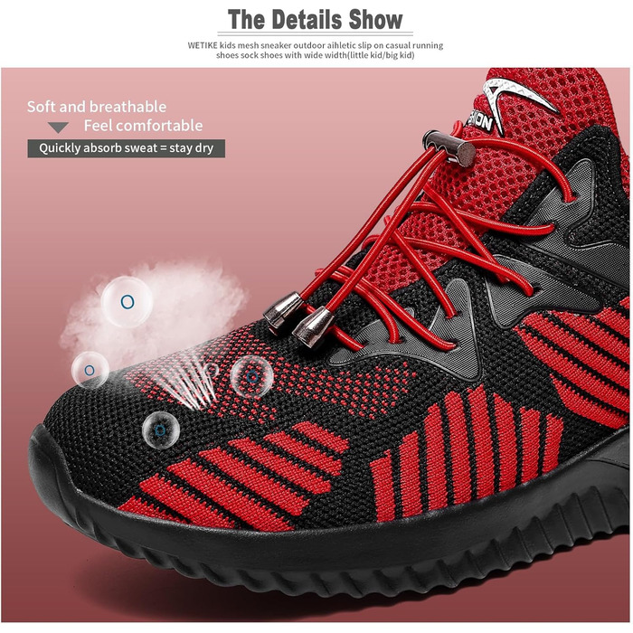 Дитячі кросівки VITIKE для хлопчиків та дівчаток, 37 EU, рожево-чорні