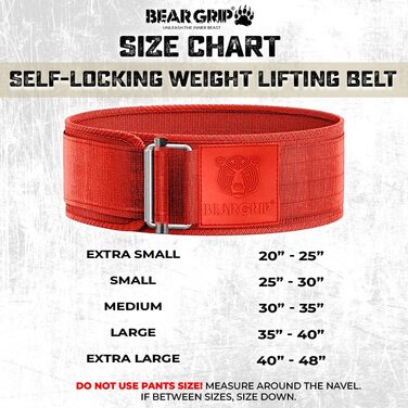 BEAR GRIP – самозамикаючий пояс для важкої атлетики, преміум-пояс для кросфіту, пауерліфтингу та бодібілдингу для чоловіків і жінок