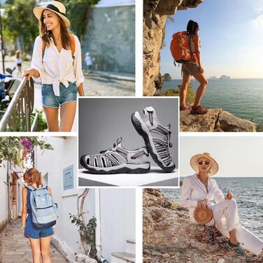 Чоловічі та жіночі шкіряні сандалії: пляжні, трекінгові, для активного відпочинку, літні, пішохідні. Розміри 36-46 (EU 40, сірий 3)