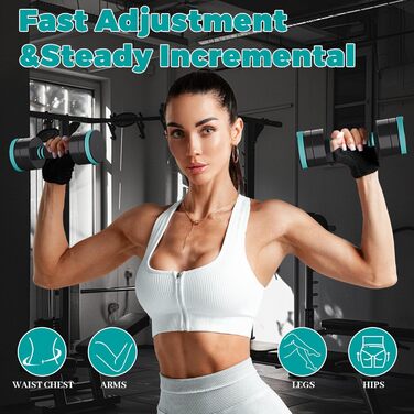 Набір гантелей Dripex, регульовані, сталеві, 2 шт. (2.5кг x 2, 5кг x 2, 10кг x 2) для дому