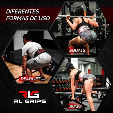 RL Grips® Шкіряний пояс для фітнесу і важкої атлетики – ортопедичний, з м’якою підтримкою попереку, для тренажерного залу, силових тренувань, пауерліфтингу