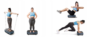 Віброплатформа для схуднення та масажу: 99 рівнів швидкості, 720 вібрацій/хв, Bluetooth, LED-дисплей