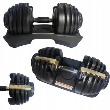 Регульовані чавунні гантелі Life4Fitness 1 x 24 кг