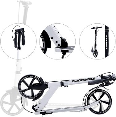 Самокат Blackwheels Orio Cityroller 200мм, складаний, білий - алюмінієвий, з регулюванням висоти, ABEC 7, для підлітків та дорослих