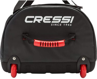 Сумка Cressi Tuna Bag 120 л, водонепроникна, чорно-червона, з колесами або без, унісекс для дорослих